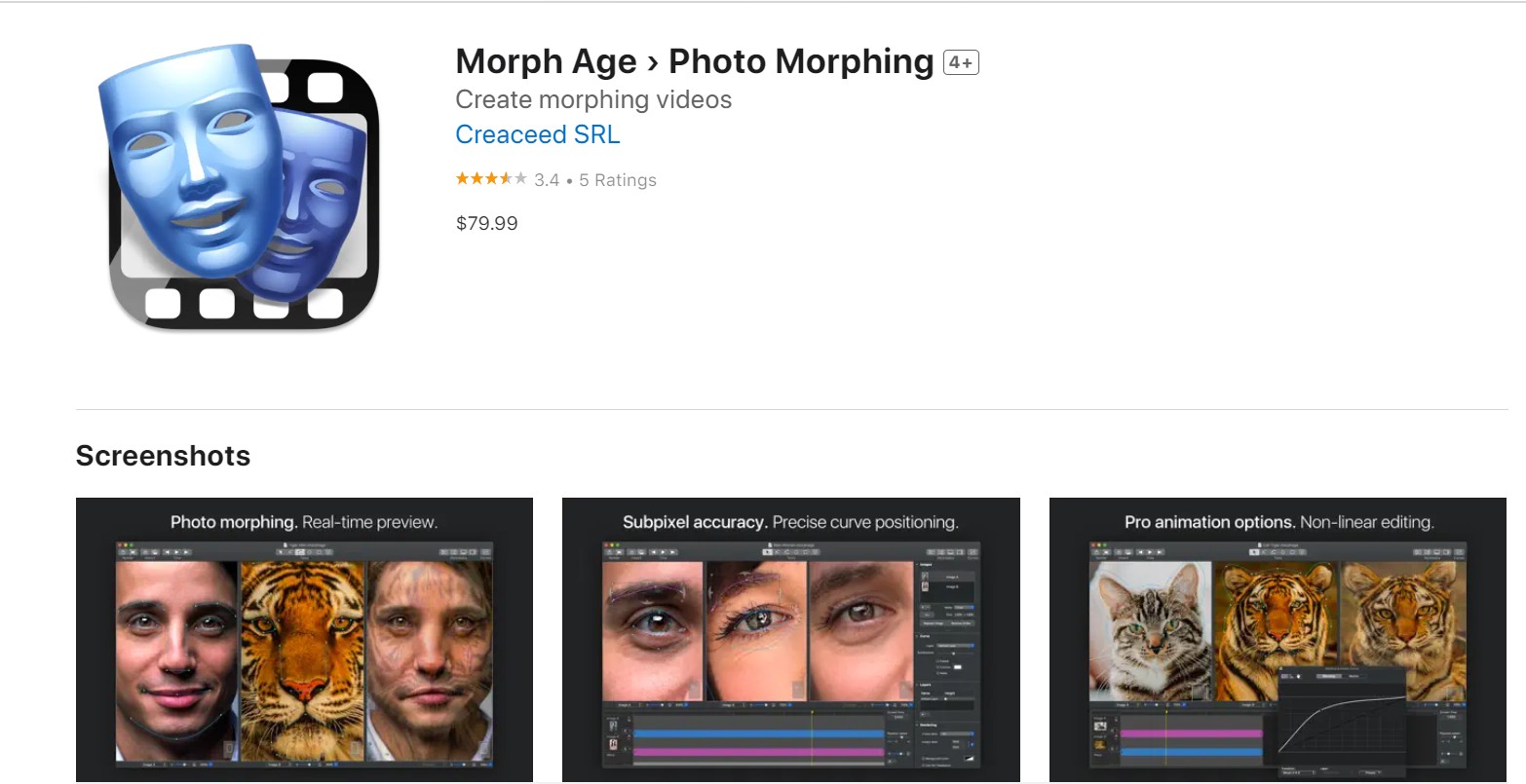 Morphy Age morfing softwares